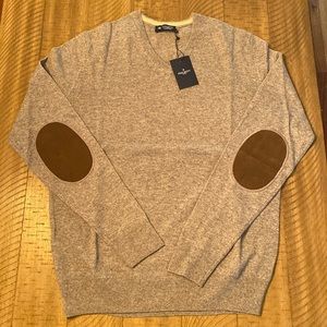 Hackett London, Grey, Wool Cashmere Sweater. Color Grey, Sz Men’s Medium